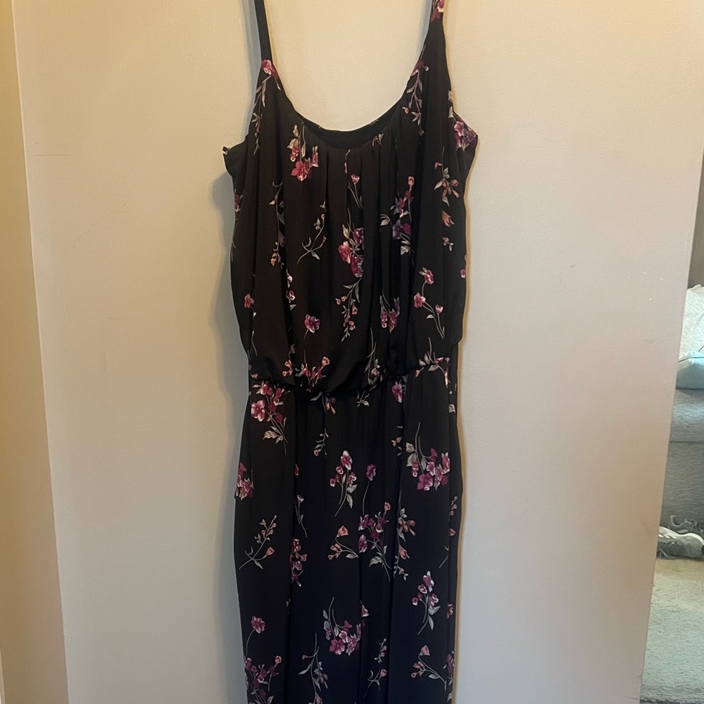 Kaileigh Black and Floral Jumpsuit